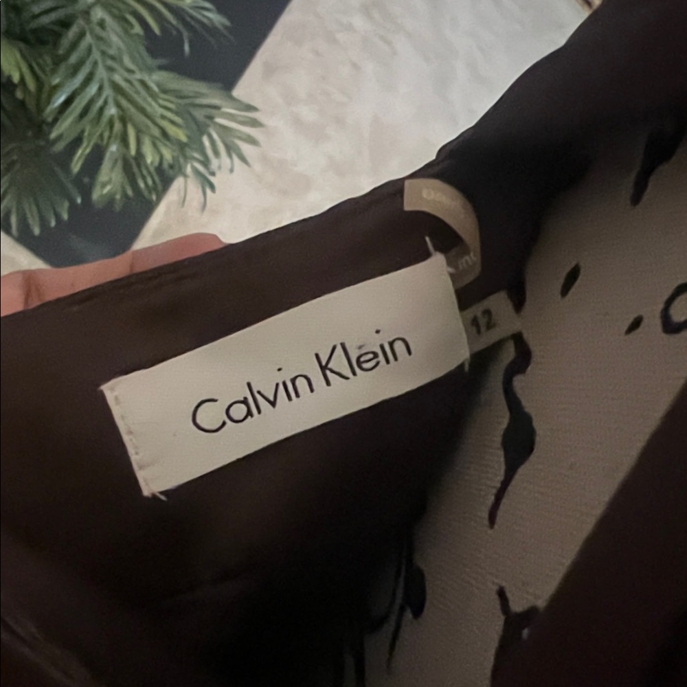 Calvin Klein Elegant Brown Backless Dress - Picture 2 of 5